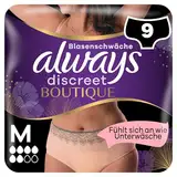 Always Discreet Boutique Inkontinenz-Höschen Plus Rosé, Für Frauen, M, 9 Höschen, Fühlt Sich An Wie Unterwäsche, Super Saugfähig, Das Design Schmiegt Sich Ihrem Körper An Für Eine Angenehme Passform
