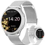 RifePhi Damen Smartwatch 1.32 Zyklustracker & SpO2 Schlafanalyse, IP67 wasserdichte Sportuhr mit Anruffunktion, Schrittzähler und Herzfrequenzmesser Kompatibel mit iPhone Android
