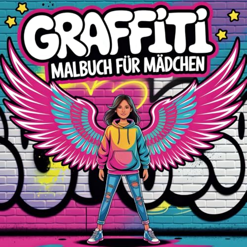 Graffiti Malbuch für Mädchen: 50 coole Street Art Motive mit motivierenden Sprüchen zum Ausmalen als perfektes Geschenk für kreative Kinder & Teenager
