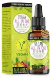 Vegan All-in-One Tropfen - Vitamin B12+B2+B6+B9 Folsäure + Zink + Eisen + Selen + Natrium + Kalium + Jod - Komplex mit natürlichem Tropical Fruchtgeschmack (20ml = ca. 4 Monats-Vorrat)