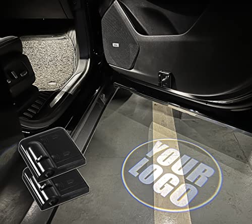 NewL 2X benutzerdefinierte Logo Wireless Projektor Auto Tür Schritt Höflichkeit Willkommen Lichter Pfütze Geist Schatten LED-Leuchten - Accept Custom Logo