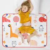 Aolso Töpfchentrainingsmatratze, Matratzenschoner Kinderbett, 70 * 90cm Bettschutz, Waschbare Bettunterlage Wasserdicht, Für Einzelbetten, Kinderbetten, Babybetten (Balloon)