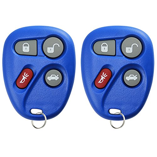 KeylessOption Keyless Entry Remote Control Car Key Fob Replacement for 25695954, 25695955 -Blue (Pack of 2)