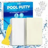 Pool Reparaturset - 2-Teil Epoxid Pool Kleber für Lecks unter Wasser oder darüber, Pool Leck Sealer zum Fixieren von Lecks, Rissen, Pool Reparatur Kit für Fliesen, Beton, Fiberglas, Zement Oberflächen