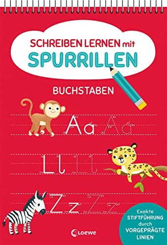 Schreiben lernen mit Spurrillen - Buchstaben: Schreibblock mit vorgeprägten Linien für Vorschulkinder ab 5 Jahren