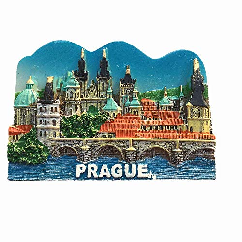 3D-Kühlschrankmagnet, Motiv: Prag, Tschechische Republik, Souvenir, Geschenk, Zuhause, Küche, Dekoration, Magnetaufkleber, Prag, Tschechische Kühlschrankmagnet-Kollektion