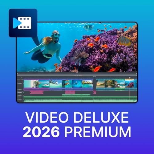 MAGIX Video deluxe Premium 2026 - Videobearbeitung für alle | Videobearbeitungsprogramm | Videoschnittprogramm | für Windows 10/11 PC | 1 Download Lizenz für 2 Geräte