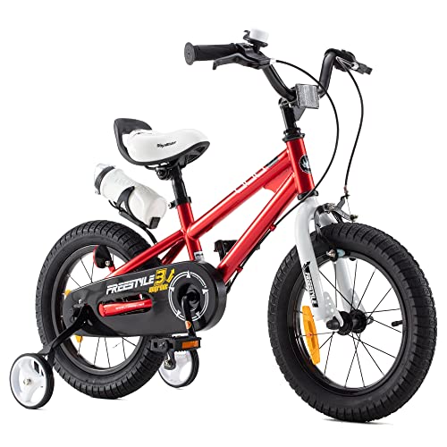 RoyalBaby Kinderfahrrad Mädchen Junge Freestyle BMX Fahrrad Kids Kinderfahrrad 12 Zoll Rot