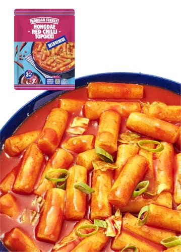 [Korean Street] Hongdae Sweet Chili Tteokbokki (1 Pack) - Reiskuchen mit Gochujang, Würzige und Süße koreanische lebensmittel, Topokki, Rice Cake