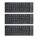 3 Stück Universal Tastatur Aufkleber Ersatz Aufkleber für Laptop Tastatur Desktop Tastatur Notebook Tastatur Alphabet Aufkleber (Arabisch-1)