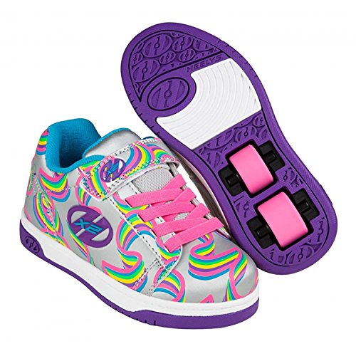 Heelys Unisex-Kinder Fitnessschuhe, Mehrfarbig (Silver/Purple/Rainbow 000)