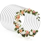 UTMACH 8 Stück 20cm Traumfänger Ringe Metall Kranz Ringe Makramee Ringe Drahtringe zum Basteln Makramee Zubehör Ringe Metall Drahtring Traumfänger Ringe für DIY Floral Hoop,Hochzeitskranz, Traumfänger