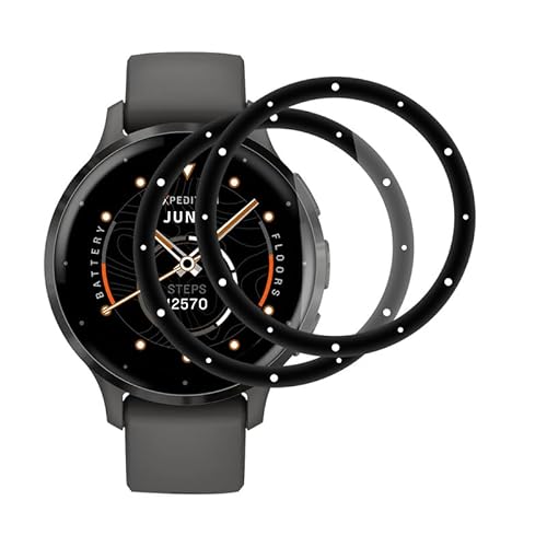 FOXZKISS 2 Stück 0.33mm Ultra-klar Folie für Garmin Venu 3s Schutzfolie,Anti-Fingerabdruck Panzer für Garmin Venu 3s Schutzglas,Anti-Blasenfrei Glas für Garmin Venu 3s Panzerfolie