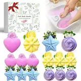 Lanwexy Foot Bath Bombs, 16 Pack Foot Soak mit Badesalz und Teebaumöl. Natürliche handgemachte Aroma reines ätherisches Öl Blase Fußbälle für trockene rissig, hartnäckige Fußgeruch Duft.