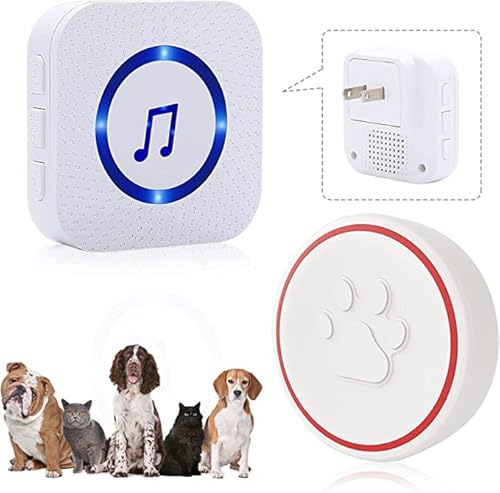 ChunHee Katzenklingel/Hundeklingel Buzzer Hund Haustier Türglocken Sensor Berührt Wasserdicht Türklingel Steckdose Empfänger 1 * Empfänger + 1 * Touch Türklingel