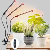 FRGROW Pflanzenlampe LED, Vollspektrum Pflanzenlicht für Zimmerpflanzen, Pflanzenleuchte LED, 3000k/5000k/660nm Vollspektrum Pflanzenlampe, Wachstumslampe für Pflanzen, 10 Stufen Dimmbar,Timer