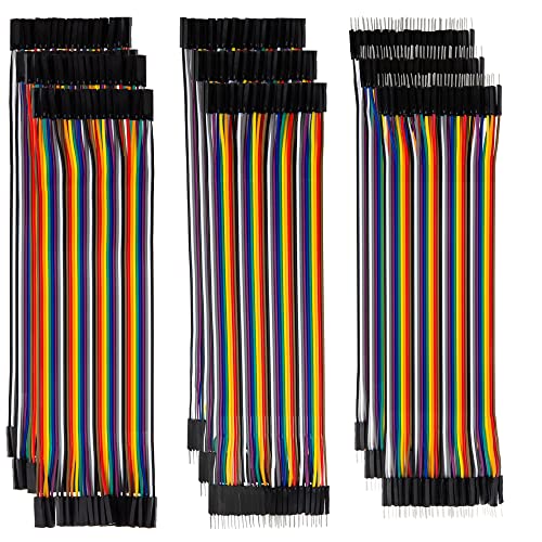 Jumper Wire Dupont Kabel Arduino Raspberry Pi Female-Female Male-Female Male-Male Breadboard Jumper Wire Kabel Steckbrücken 40PIN 9er Set 200mm