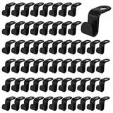 GGISUI 60pcs Kleiderbügel Verbindungshaken Kleiderbügel Haken platzsparend für Kleiderbügel Hanger Hook für Kleiderbügel Kleiderbügel Kleiderschränke Bad Schlafzimmer Schwarz