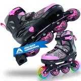 Apollo Champion, größenverstellbare Inliner für Jungs und Mädchen ab Größe 31, für Damen und Herren bis Größe 42, hochwertige Inline Skates für Kinder und Erwachsene mit LED Rollen