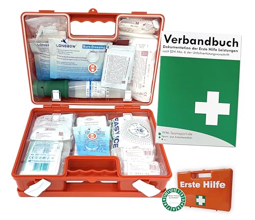 Erste-Hilfe-Koffer K10 - GASTRO für Betriebe nach aktueller DIN/EN 13157 inkl. Augenspülung + Brandgel + detektierbare Pflaster + Hydrogelverbände