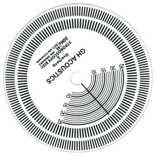 Gadpiparty Weißes -grammophon-Tachometer 1l52 Plattenspieler Stroboskopscheibe Geschwindigkeitserkennung Für Schallplatten Kalibrierungstool Für Schallplatten Kalibrierscheibe Plastik