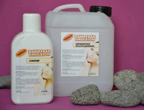Warda Dampfbademulsion Lemongras anwendungsfertig, 1 Liter Flasche, Dampfbadduft, Dampfbad, Emulsion, Badeduft, Duft, Duftemulsion 1.000 ml