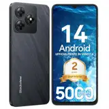 Blackview Wave 8C Handy Ohne Vertrag Android 14, 6GB+64GB/2TB SD, Octa Core 6,56" HD+, Akku 5000mAh, 13MP+8MP Kamera, 4G Dual SIM Smartphone Ohne Vertrag Günstig Simlockfreie, GPS/2 Jahre Garantie