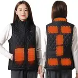 Heizweste Damen, Wärmeweste Elektrisch, Heizjacke Usb, Weste Mit Heizung, Warme Weste Beheizt, Heated Vest Einstellbar Temperatur Für Outdoor Jagd (as3, alpha, x_s, regular, regular, Schwarz, XS)