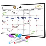 Smart Panda magnetisches Whiteboard und Kühlschrank-Kalender - ideal, um organisiert zu sein - Ideal für Monatsplanungen, Veranstaltungseinträge und Ferienpläne - Schreibtafel, Monatlich - auf Deutsch