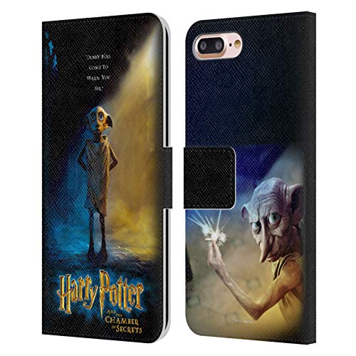 Head Case Designs Offizielle Harry Potter Dobby Poster Chamber of Secrets III Leder Brieftaschen Handyhülle Hülle Huelle kompatibel mit Apple iPhone 7 Plus/iPhone 8 Plus