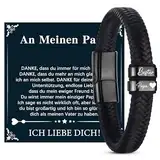 Merclix Vatertagsgeschenke für Papa Lederarmband Herren Papa Geschenk Vatertag Geschenk von Tochter Geschenk Papa Geburtstag Papa Geschenk Weihnachten Weihnachtsgeschenke für Papa Ideen