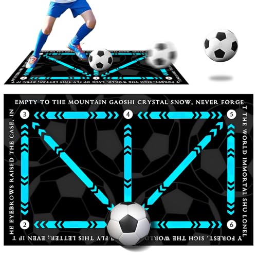 Fußballmatte – Rutschfeste Stoßdämpfende Trainingsmatte, für Fußball-Training, Turnmatte für Alle Altersgruppen, Ideal als Fußball Trainingszubehör (60 * 90cm)