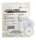 EKG Elektroden mit Nassgel/Liquidgel 48 mm 120 Stück Einmalelektroden Einmal- Klebe- Elektroden Typ: Tiga-Med Profi Qualität!