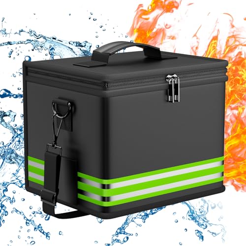 Lipo Safe Bag Feuerfeste,Explosionsgeschützte Akku Tasche 25x20x18cm Lipo-Akku-Aufbewahrungsbox LiPo Guard Safe Bag Schutztresortasche zum Laden und Aufbewahren mit Doppelreißverschluss