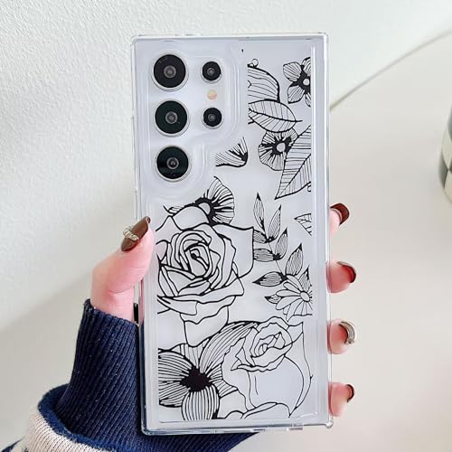 Nadoli Transparent Silikon Hülle für Samsung Galaxy A73 5G,Durchsichtig Klar Lustig Kreativ Leicht Dünn Weiche Stoßfest Handyhülle Schutzhülle mit Bunt Blume Entwurf