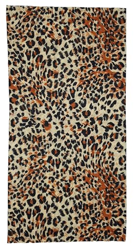 ware-direkt Schlauchschal Multifunktionstuch Loop Schal Halstuch Damen Herren Outdoor Sport Atmungsaktiv Elastisch (Leopard Braun)