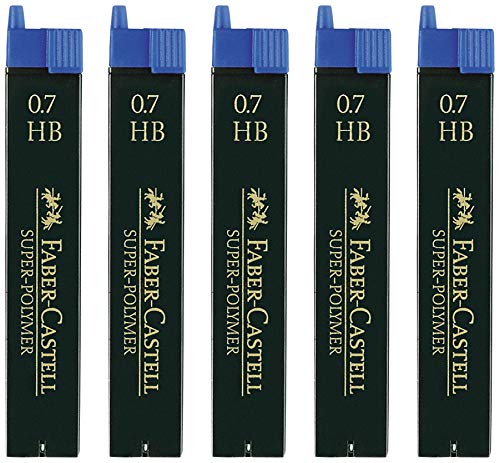 Faber-Castell 5er Sparpack SUPER-POLYMER Feinminen 0.7HB 120700