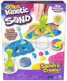 Kinetic Sand Squish N' Create Set - mit 382 g original magischem kinetischem Sand aus Schweden in DREI Farben und 5 Werkzeugen für kreatives Indoor-Sandspiel, ab 3 Jahren