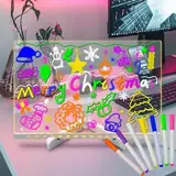 Lastdaytime Amazing Glow Art Light Up Kids Drawing Tablet, Led Drawing Board, Includes Neon Effect Drawing Board with A Built-in Stand and 7 Fluorescent Pens(large)