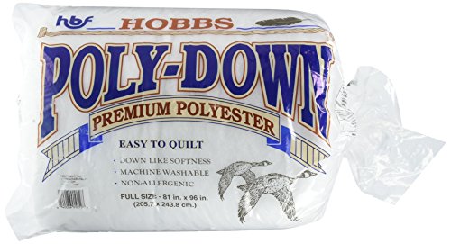 Hobbs Poly-Down 81x96 Polydown: 81x96in (Full): 2.4oz per sq. Yard, Sortiert