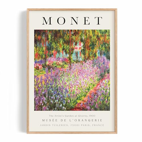 1M® Bilder - stilvoller Kunstdruck für dein Zuhause - Zimmer Deko Wohnzimmer & Schlafzimmer - moderne Wanddeko für schöne Wände - Poster - Wandbilder Made in Germany (Claude Monet, DIN A4)