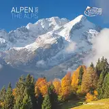 Alpha Edition - Alpen 2025 Broschürenkalender, 30x30cm, Wandkalender mit Platz für Notizen und Termine, Aufnahmen der Alpen, Monatsübersicht und Ferientermine DE/AT/CH