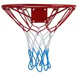 KIMET Basketballkorb für In- und Outdoor Basketball Ring Netz Qualität-und Sicherheitsgeprüft: Ø 45 cm