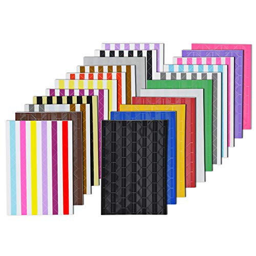 VIPbuy 2244 Stück (22 Farben Sortiert) Fotoecken Selbstklebend für DIY Fotoalben Scrapbook Deko, 22 Blätter Mehrfarbig