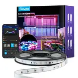 Govee Outdoor LED Strip 10m, IP65 Wasserdicht, Funktioniert mit Alexa, App-Steuerung, RGBIC LED Streifen mit Segmentsteuerung, Farbwechsel, Musik Sync, für Dach Balkon Garten