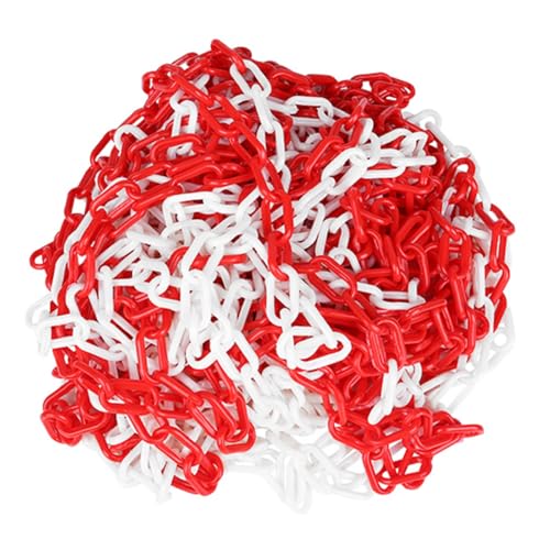 Absperrkette Kunststoffkette, Kunststoff Kette Absperrung, Kunststoffkette Warnkette, 8m Absperrkette Warnkette Plastikkette Rot Weiß Plastikkette Zweifarbig Sicherheitskette