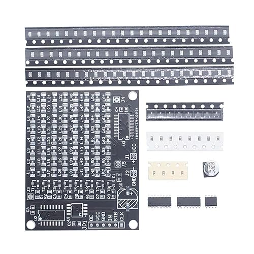 LED-Schweißübungstafel-Set, DX-TP16 64 SMD-LED-Patch-Matrix-Werbebildschirm-Löt-Übungsset für Anfänger