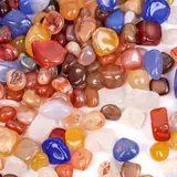 HAKACC 225g Edelstein Set, Natur trommelsteine Halbedelsteine Dekorative Steine Kieselstein edelsteine für kinder Heilsteine Schatzsuche und Dekoration（ 0,8-1cm）