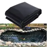 Schwarze, reißfeste, flexible Teichfolie, 7 x 13 m, für Teiche, Gärten, Pools, Teiche, für Fischteiche, Springbrunnen, Wassergärten und Wasserfälle