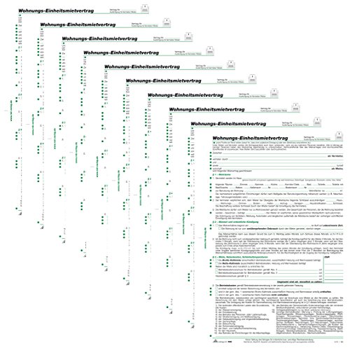 RNKVERLAG 599/10 - Wohnungs- Einheitsmietvertrag, 4 Seiten, DIN A4, 10 Verträge